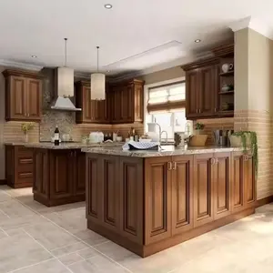Factory Custom Make All Wood American Style Kitchen Cabinets For USA Wholesalers Contractors