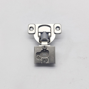 Charnière à bras court de style américain pour installation sur panneau latéral, modèle fin avec fonction d'amortissement réglable en trois dimensions - Product Image 1