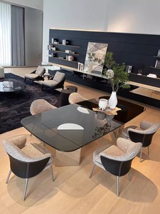 Mr Ý Nổi Bàn Ăn Bằng Thép Không Gỉ Bằng Đá Cẩm Thạch Hàng Đầu Hình Chữ Nhật Bàn Ăn Cho Khách Sạn Nhà Đồ Nội Thất - Product Image 6