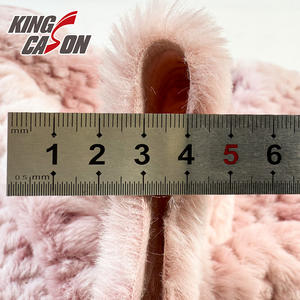 KINGCASON Différents types 100% Polyester <span class=keywords><strong>Tissu</strong></span> Écologique Super Doux Tie Dye Jacquard Fausses Fourrures Femmes Manteaux et Vestes - Product Image 6