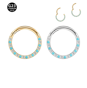 Anillo de Nariz de Titanio Rosa G23 de Alta Calidad, Joyería de Perforación Corporal al por Mayor, Certificado ASTM F136 para Perforaciones de Nariz y Oreja - Product Image 2