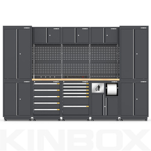 Kinbox - Caja <span class=keywords><strong>de</strong></span> Herramientas Resistente <span class=keywords><strong>de</strong></span> 23 Piezas, Armario <span class=keywords><strong>de</strong></span> Almacenamiento para Garaje, Bancos <span class=keywords><strong>de</strong></span> <span class=keywords><strong>Trabajo</strong></span> Metálicos para Espacio <span class=keywords><strong>de</strong></span> <span class=keywords><strong>Trabajo</strong></span> Industrial - Product Image 1