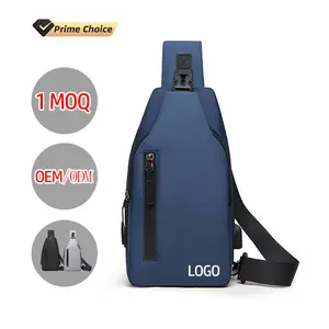 BSCI Custom Sports Waterproof Anti Theft Designer Chest Bag Usb Cross Body Sling Bags For Men Single Shoulder Crossbody Bag