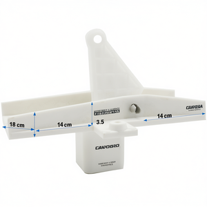 Grupo de control de drenaje para placa nueva, 18 cm de largo, 14 cm de altura, 3.5 cm de ancho, plástico blanco - Product Image 3