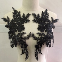Applique en dentelle à sequins floraux brodés plats pour robe de mariée LT2902A