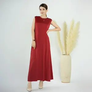 10 colori intimo in raso senza maniche abaya modesto davanti aperto abaya abbinato abiti interni