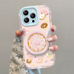 Coque de téléphone portable en TPU avec support invisible en forme de donut mignon et crème fouettée pour <span class=keywords><strong>iPhone</strong></span> <span class=keywords><strong>12</strong></span> 13 14 15 16 17 Pro Max - Product Image 3
