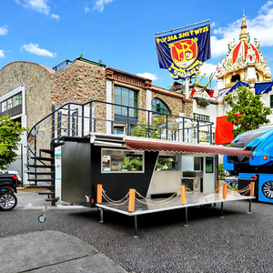 Remolques Multifuncionales de Fibra de Vidrio, Totalmente Equipados, Camión de Comida Móvil, Cocina Completa, Servicio de Dulces y Papas Fritas, Rastreo GPS - Product Image 1