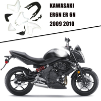 Personnalisation sur mesure - Carénage de moto non peint blanc en ABS injecté pour Kawasaki ER6N ER 6N 2009 2010