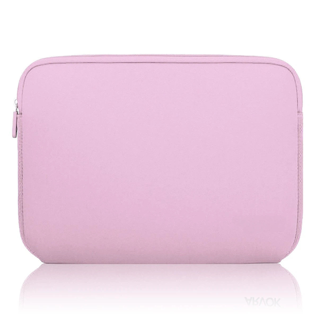 Cute Minimalist PU Leather Laptop Sleeve Slim Lightweight Waterproof Portable Notebook Computer Protective Case Office Travel
