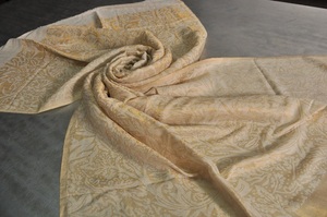 75% Fine <b>Wool</b> 25% Lurex Fine <b>Wool</b> Zari Self Zari Shawls - Product Image 6