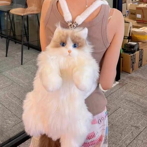Peluche Princesse Chaton Marionnette Super Douce avec Rembourrage en Coton PP, Doublure en Maille, Lavable, pour Enfants de 14 Ans et Plus, Unisexe - Product Image 2