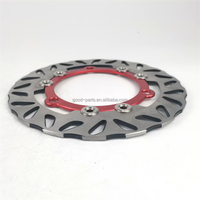 Disque de frein flottant pour moto WANOU AEROX NVX 155 220 mm 3 trous en alliage d'aluminium anodisé rouge