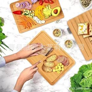 <b>Wooden</b> Cutting Board Rectangle Multifunction Chopping <b>Block</b> For Kitchen Home Outdoor Use - Product Image 1