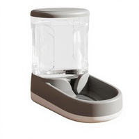 Station d'alimentation et d'hydratation portable pour animaux de compagnie de grande capacité, conteneur de stockage transparent, ensemble de bols pour nourriture/eau pour animaux de compagnie pour une utilisation en intérieur