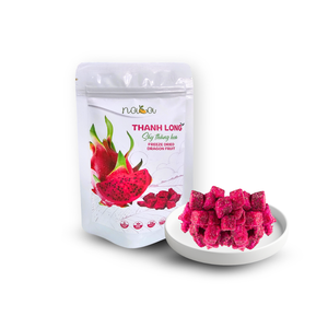 Dados de Pitaya liofilizados de fruta de dragón de alimentos secos de alta calidad, cubo rojo dulce de embalaje a granel de Vietnam - Product Image 1