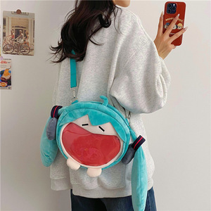 2D Itabag borsa di peluche cartone animato Cosplay periferica Miku borsa a spalla singola Lolita ragazza carina alla moda <span class=keywords><strong>Anime</strong></span> figure imbottite zaino - Product Image 6