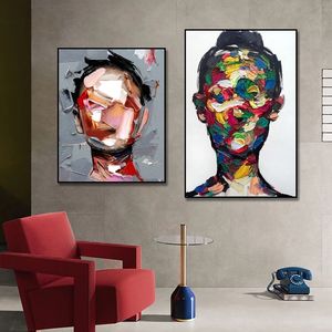 Pintura al Óleo Abstracta de Mujer Moderna, Retrato Pintado a Mano con Espátula, Pintura al Óleo Grande - Product Image 5
