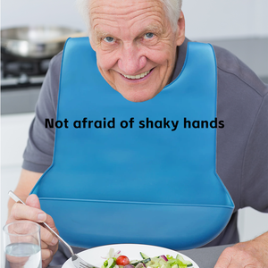 Anti-Leak <strong>Adult</strong> Feeding <strong>Bibs</strong> | Soft Silicone Waterproof <strong>Bib</strong> for Seniors &amp; Disabled <strong>Adults</strong> (Easy-Clean Dishwasher Safe) - Product Image 6