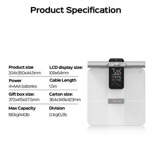 Báscula <span class=keywords><strong>de</strong></span> <span class=keywords><strong>Grasa</strong></span> <span class=keywords><strong>Corporal</strong></span> Digital con Música y Pantalla Digital, para FI2419LB, 180 kg, Funciona con Batería, Medición <span class=keywords><strong>de</strong></span> Peso y <span class=keywords><strong>Grasa</strong></span> <span class=keywords><strong>Corporal</strong></span>, Aplicación Inalámbrica - Product Image 5