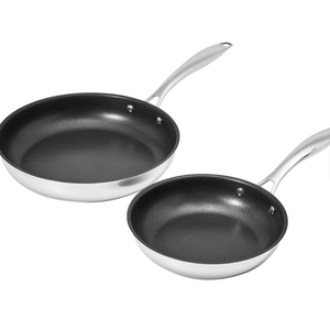 Poêle <span class=keywords><strong>à</strong></span> frire ronde antiadhésive <span class=keywords><strong>de</strong></span> 28 cm - Poêle <span class=keywords><strong>à</strong></span> manche en acier inoxydable pour cuisinières <span class=keywords><strong>à</strong></span> gaz et <span class=keywords><strong>à</strong></span> induction - Product Image 2