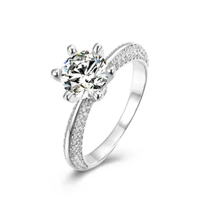 Price per carat white moissanite diamond engagement ring