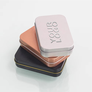 Custom Small Hinged Lid Metal Tin Box Recipiente retangular para Candy Mint Maquiagem Ferramentas Cigarro Armazenamento Tinplate Snack Case - Product Image 5