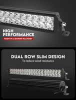 Vente en gros 22 pouces Super Bright Combo barre lumineuse LED 12V étanche pare-chocs stroboscopique nouveau pour voitures 4x4 Offroads voiture Spot Pod brouillard