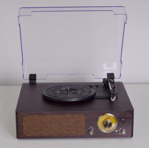 Tourne-disque en bois en <span class=keywords><strong>vinyle</strong></span> avec BT <span class=keywords><strong>sans</strong></span> <span class=keywords><strong>fil</strong></span> et tuner analogique rétro, dernière conception 2022 - Product Image 2