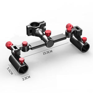 Universal de aleación de aluminio y magnesio engrosada doble torreta soporte impermeable Silla de pesca marco asiento para carpa lago río - Product Image 4