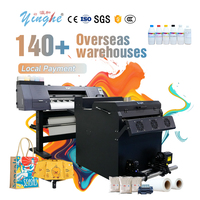 A1 Printer DTF 24 inci dengan pengocok bubuk sistem suplai tinta otomatis Film Transfer hewan peliharaan langsung ke Film Printer presisi tinggi