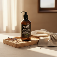 Gel Douche Rafraîchissant au Menthol Akaril, Blanchissant, Hydratant, Effets Éclaircissants et Nourrissants, Déodorant, Soin Corporel pour l'Été