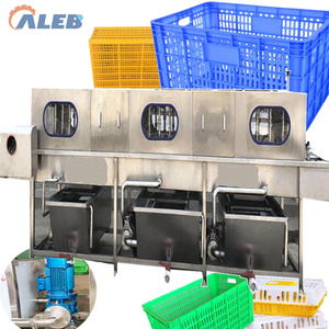 Laveuse à tunnel commerciale en acier inoxydable pour boîtes repas, machine de lavage et séchage de fûts métalliques, nettoyeur de poubelles - Product Image 1