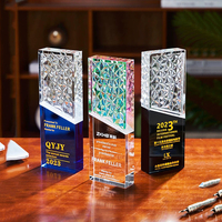 Trophée en cristal personnalisé, récompense en verre vierge, prix internationaux de cinéma pour plaque souvenir
