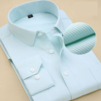 Pour le printemps hommes Slim affaires chemises habillées à manches longues coton vêtements de cérémonie avec motif imprimé Style décontracté hommes robe chemise