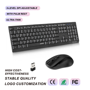 2.4g Full-sized Silent Computer <b>Keyboard</b> Wireless and Mouse with Palm 3 Level Dpi Adjustable S012 - Product Image 1