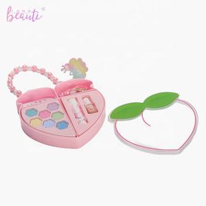 Ensemble de maquillage pour filles et enfants, portable, mignon, beauté, mode, plastique, lavable, non toxique, écologique, fard à paupières, vernis à ongles, baume à lèvres - Product Image 2