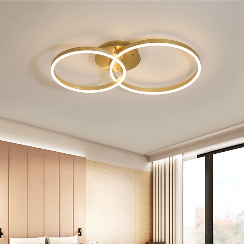 Modern Led Ceiling Light Fixtures Round Ceiling Lamp Indoor Home Bedroom Living Room Aluminum Ring Ceiling Light