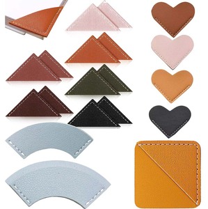 Custom Logo PU Leather Heart-Shaped Book Highlighter with Corner Bookmark Low MOQ Educational Promotional Item