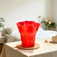 Vases en verre soufflé à la main de style Art Déco, objets artistiques de l'usine, vases décoratifs en verre de Murano, vases en cristal