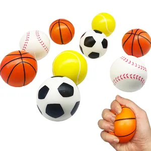 Promotion mousse PU souple anti-stress presser basket-ball balle de tennis jouets rebondissants soulagement du Stress Fidget Toys