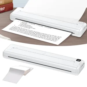 Vente en gros de papier thermique 200 pièces pour petite imprimante thermique portable A4 pour bureau à domicile imprimante sans encre portable, papier seulement 200 pièces