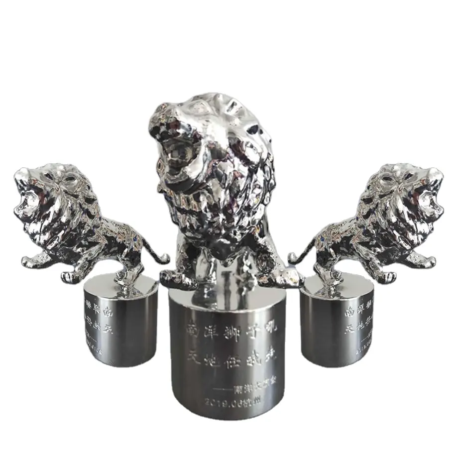 Trofeo de León personalizado para decoración del hogar, estatua de Animal, escultura de resina, Trofeo