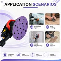 Disque de ponçage abrasif céramique professionnel violet de 5-6 pouces avec fixation auto-agrippante pour carrosserie automobile