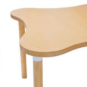 Round <b>Solid</b> <b>Wood</b> Dining <b>Table</b> Anti-Bump For Elderly Living Room Furniture - Product Image 4