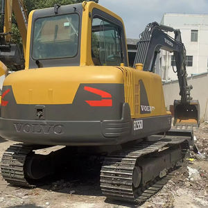 Excavatrice sur chenilles Volvo EC55D d'occasion, bon état, faible nombre d'heures de travail, poids opérationnel de 5 tonnes, godet de 3 m, moteur, stock Shanghai - Product Image 1