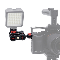 Bras magique universel pour appareil photo de haute qualité, bras articulé flexible, vis 1/4\", alliage d'aluminium, support de moniteur de terrain, double rotule