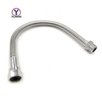 Tuyau de raccordement flexible ondulé en acier inoxydable 304 (SS304) F1/2 X M1/2 pour toilettes et lavabos, 30-50 cm, pour plomberie, fabrication OEM