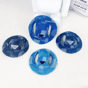 Summer Cool Denim Luxury Dogs Cap com Ear Holes Pet <span class=keywords><strong>Sun</strong></span> <span class=keywords><strong>Hat</strong></span> Verão Ajustável Cat <span class=keywords><strong>Visor</strong></span> Caps Puppy Sport Hats com o logotipo da marca - Product Image 1