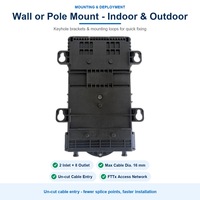 Boîtier de distribution FTTH Wanbao 8 cœurs, étanche avec gel, boîtier terminal fibre optique mural avec adaptateur SC pour réseau FTTx